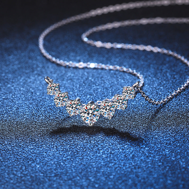 925 Sterling Silver High carbon stone necklace