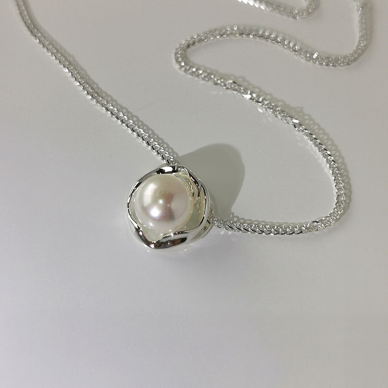 925 Sterling Silver Pearl necklace