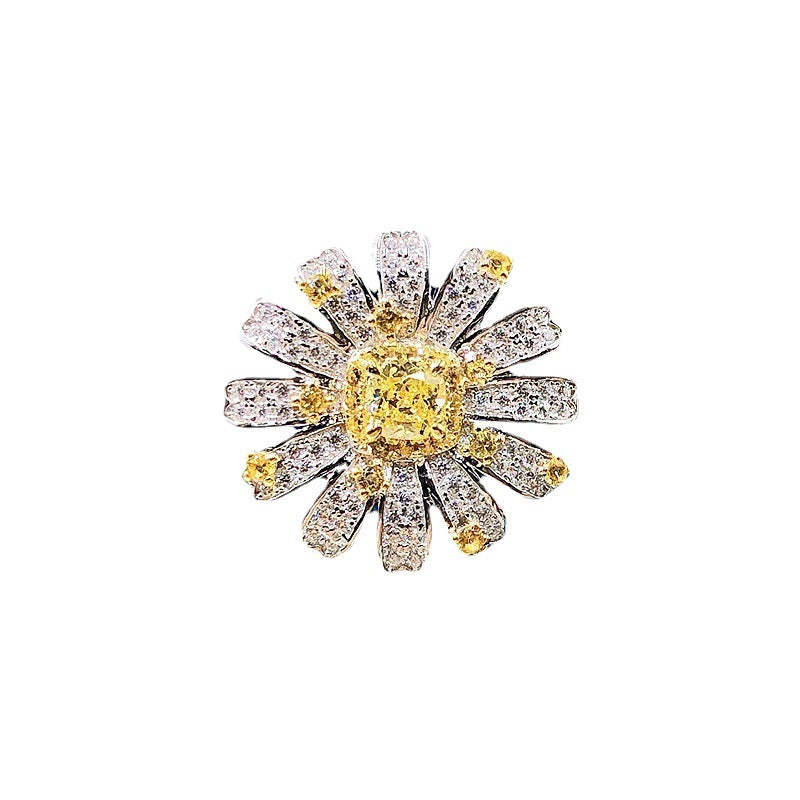 925 Sterling Silver Floral ring