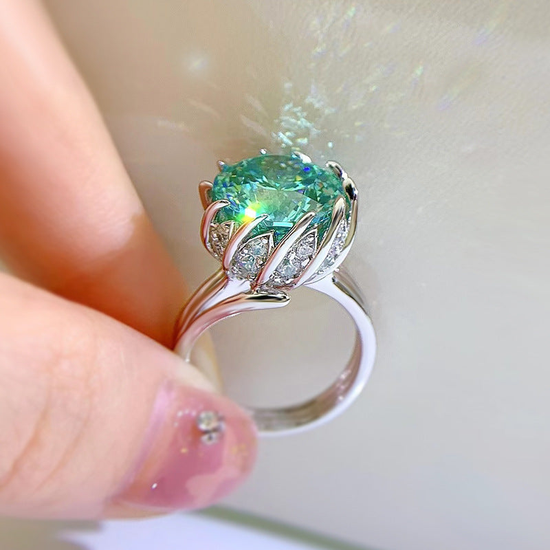 925 Sterling Silver Lotus ring