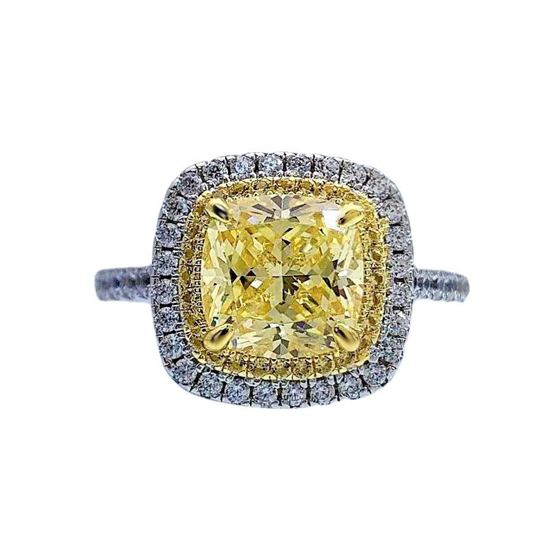 925 Sterling Silver Square ring
