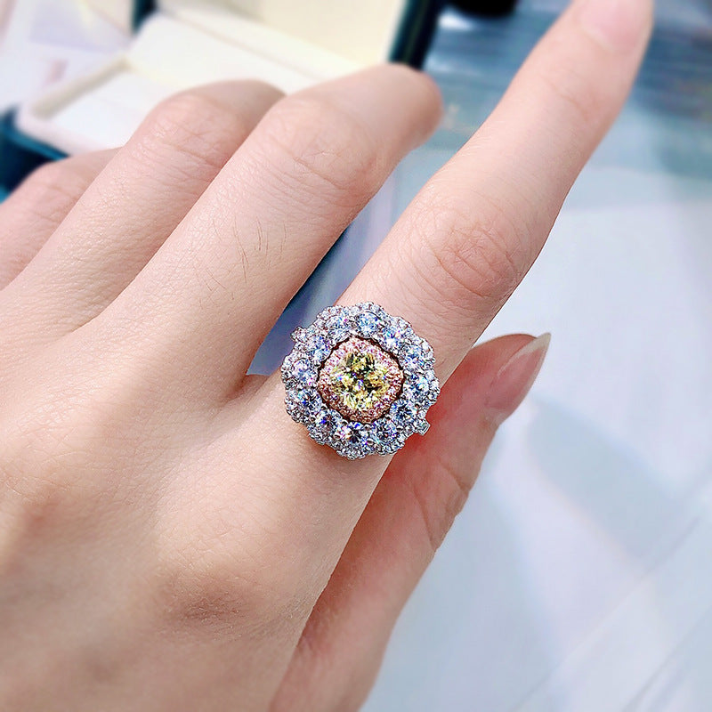 925 Sterling Silver Redeen zircon ring