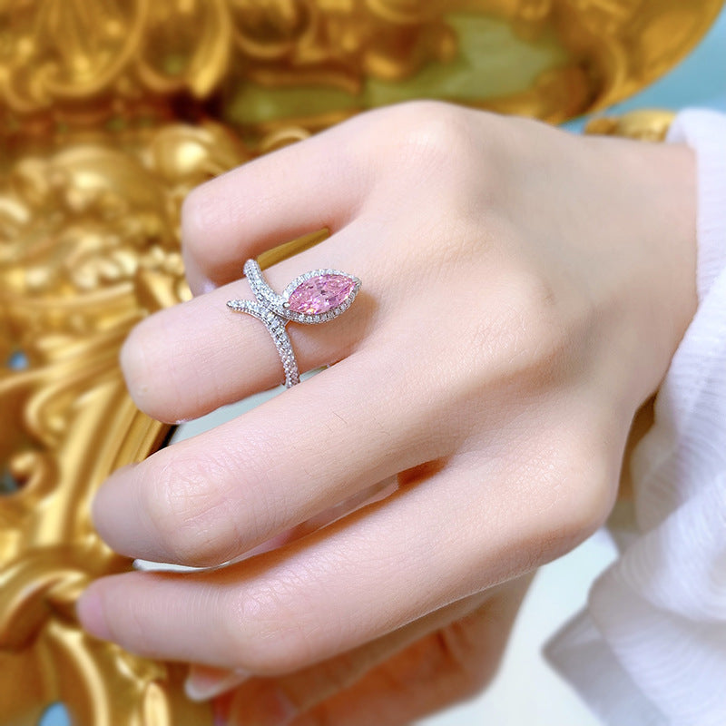 925 Sterling Silver Horse's eye ring