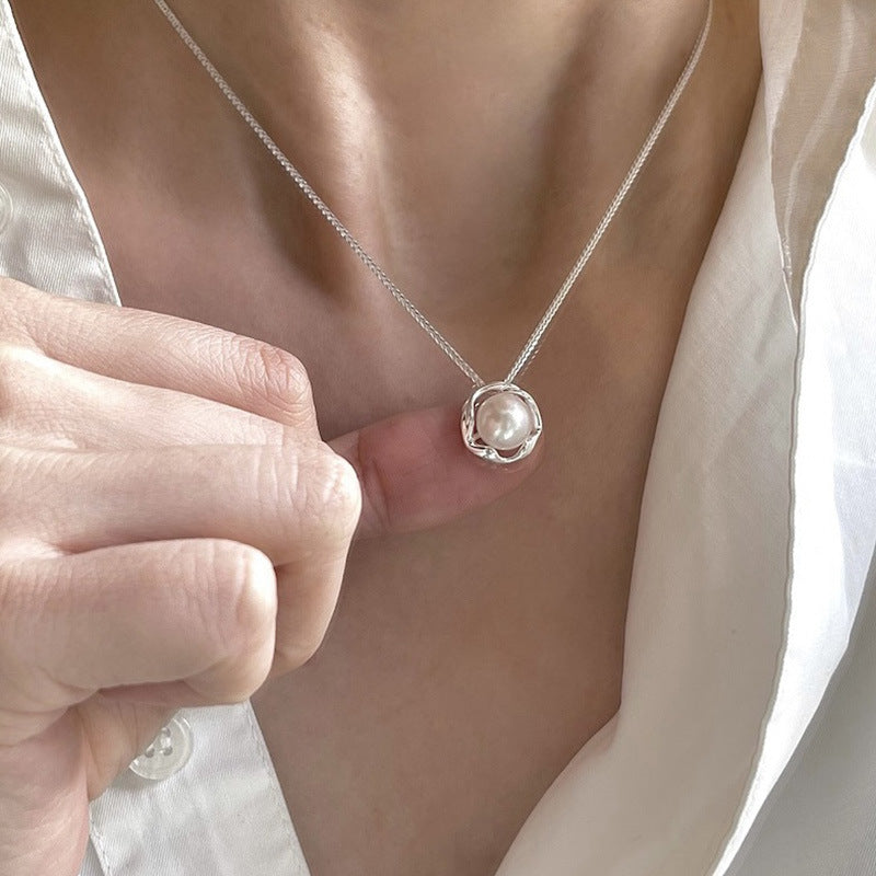 925 Sterling Silver Pearl necklace