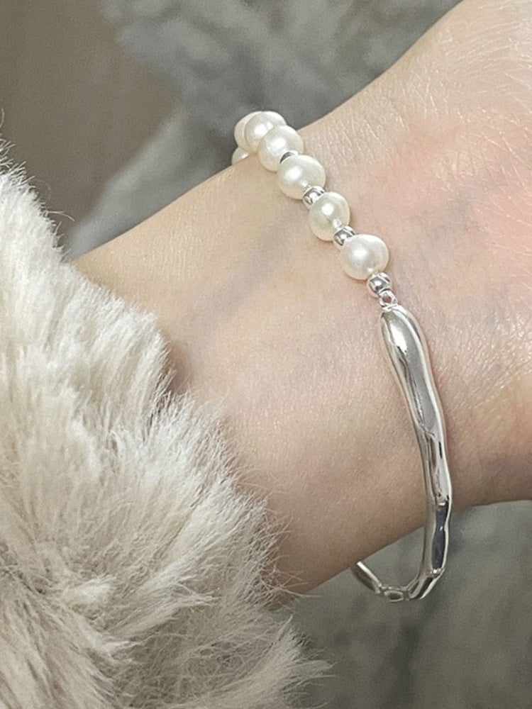 925 Sterling Silver Natural pearl bracelet