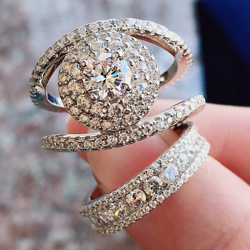 925 Sterling Silver Vintage zircon ring