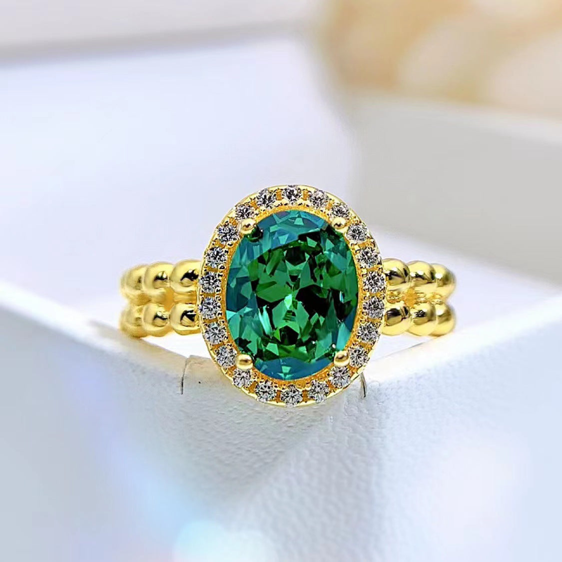 925 Sterling Silver High carbon diamond ring