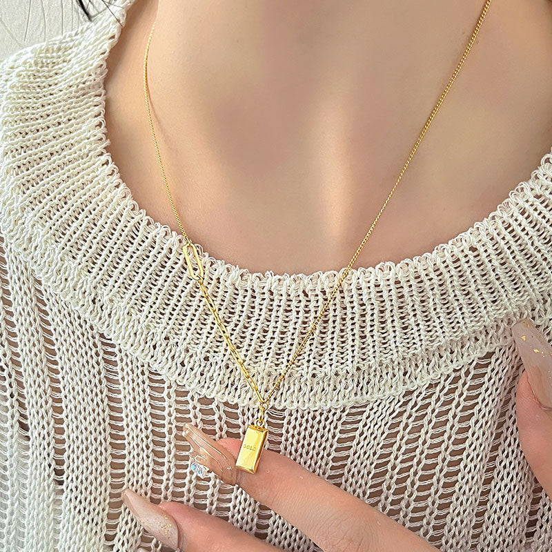 925 Sterling Silver "Little gold" necklace