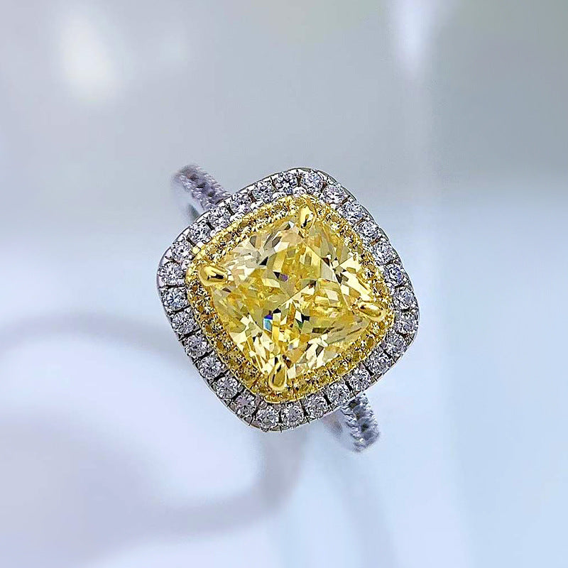 925 Sterling Silver Square ring