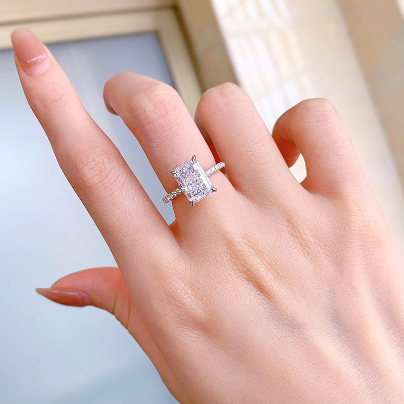 925 Sterling Silver Raydean cut sugar cube rings