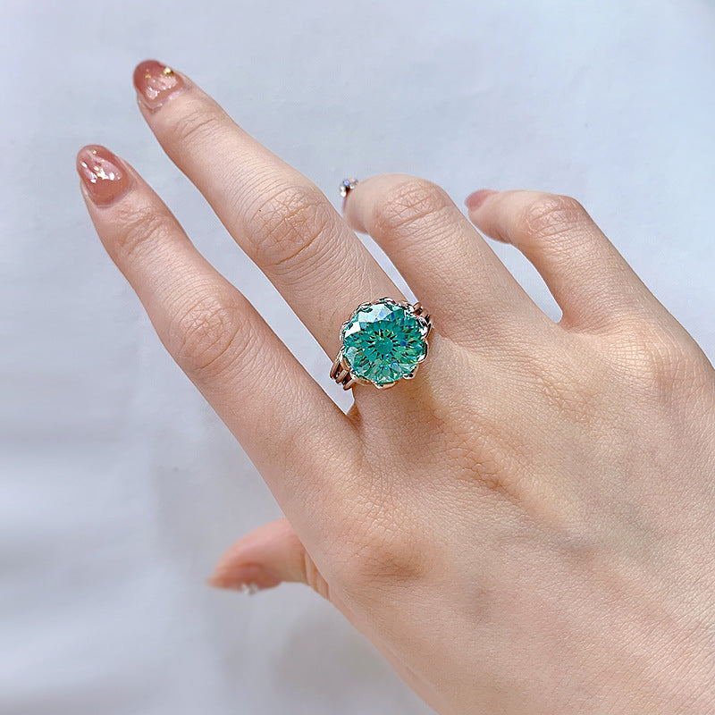 925 Sterling Silver Lotus ring