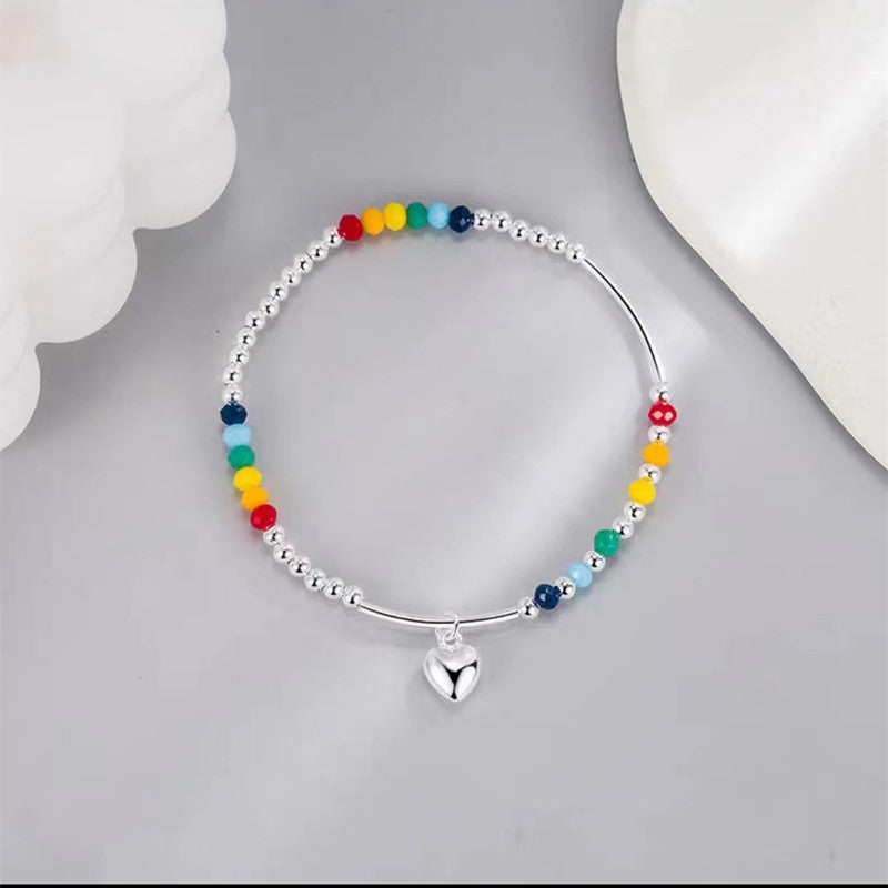 925 Sterling Silver Stretch bracelet for love