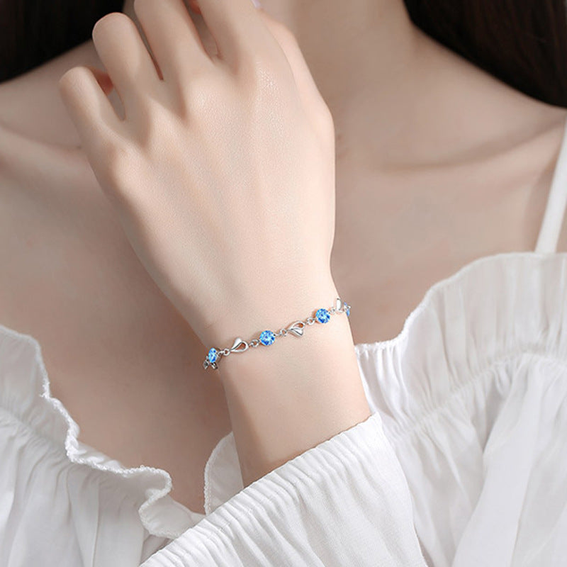 999 Sterling Silver The Heart of the Ocean bracelet