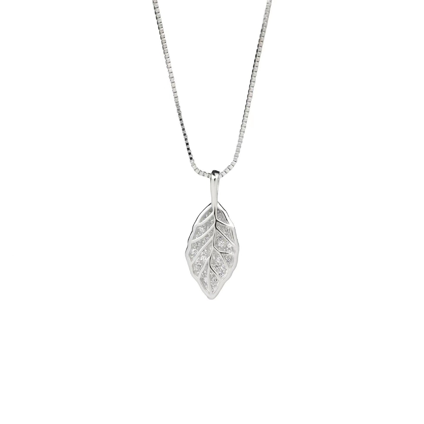 925 Sterling Silver Leaf necklace
