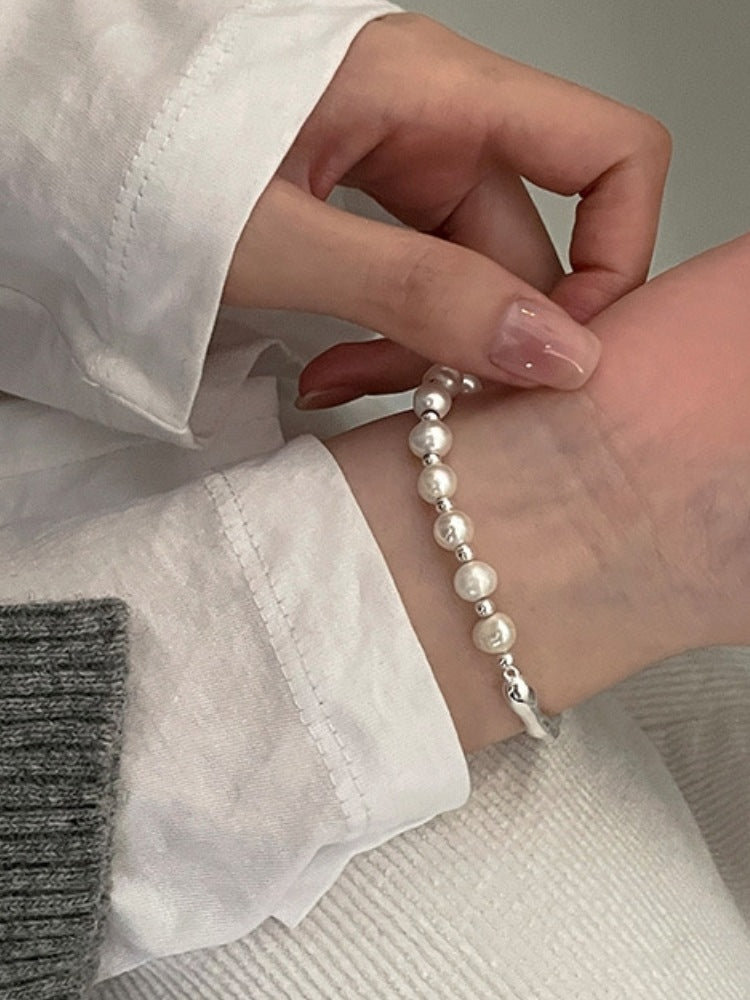 925 Sterling Silver Natural pearl bracelet