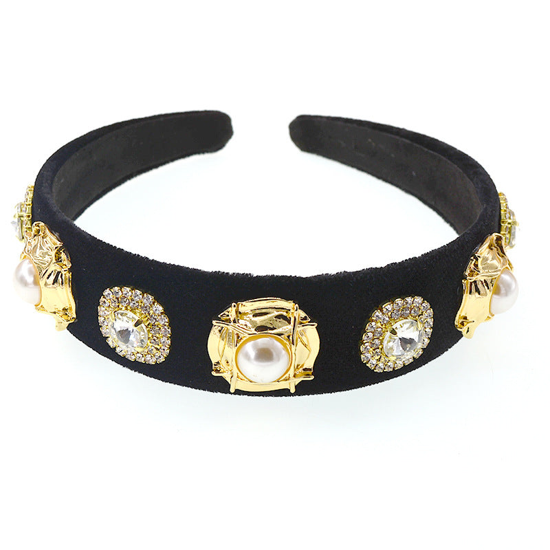 Free shipping Baroque heavy drill head hoop