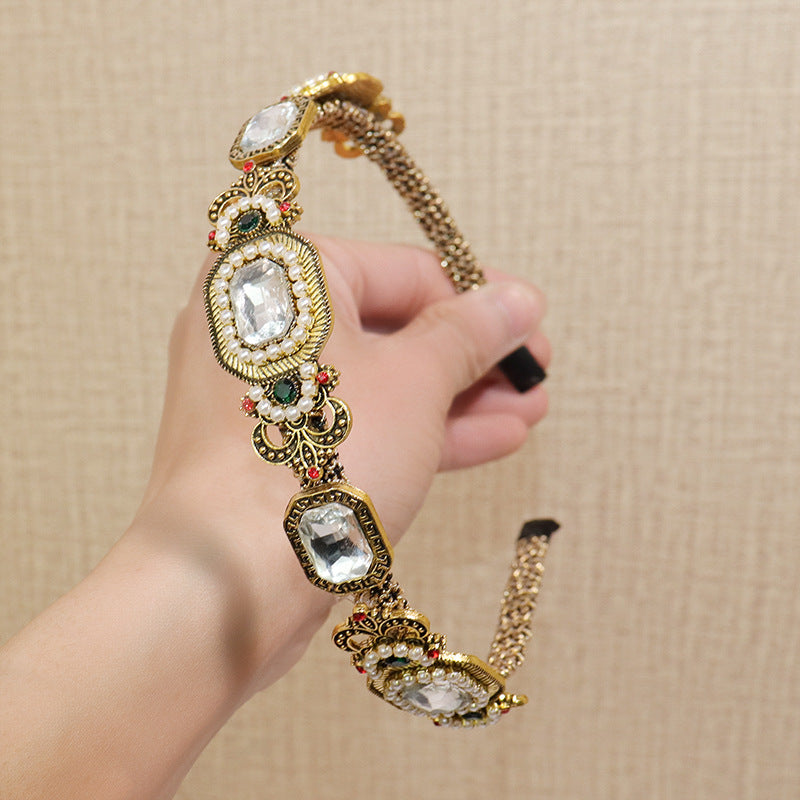 Free shipping Baroque Vintage Rhinestone Headband