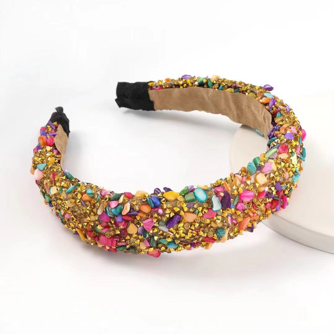 Free shipping Baroque Colorful Rhinestone Candy Headband
