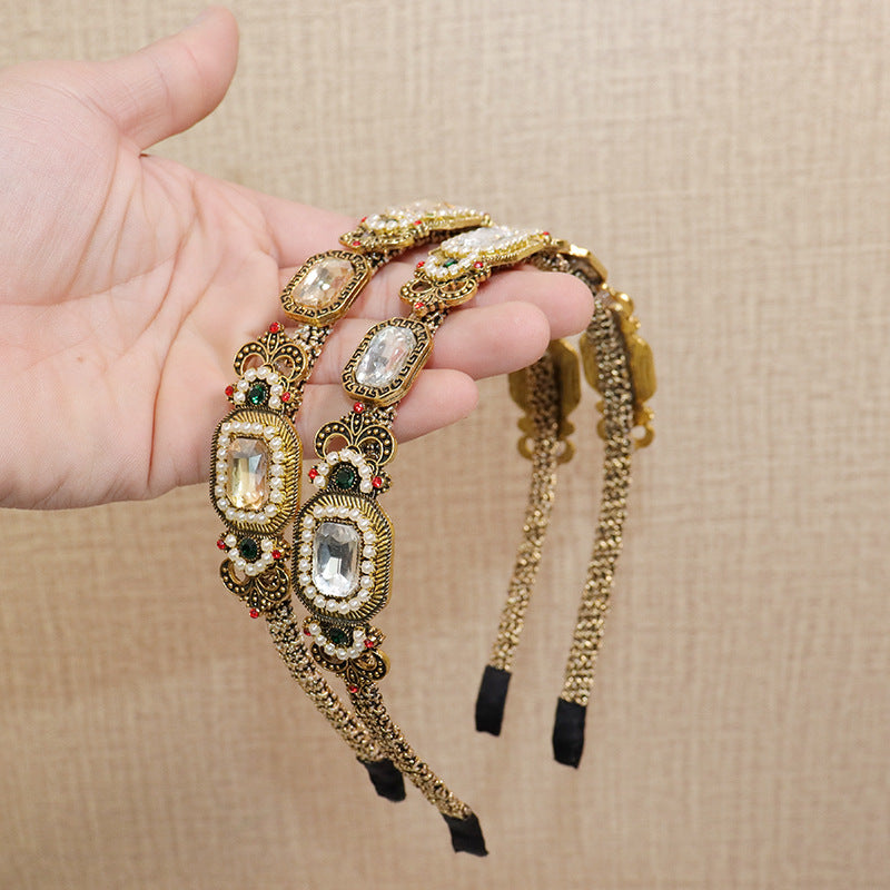 Free shipping Baroque Vintage Rhinestone Headband