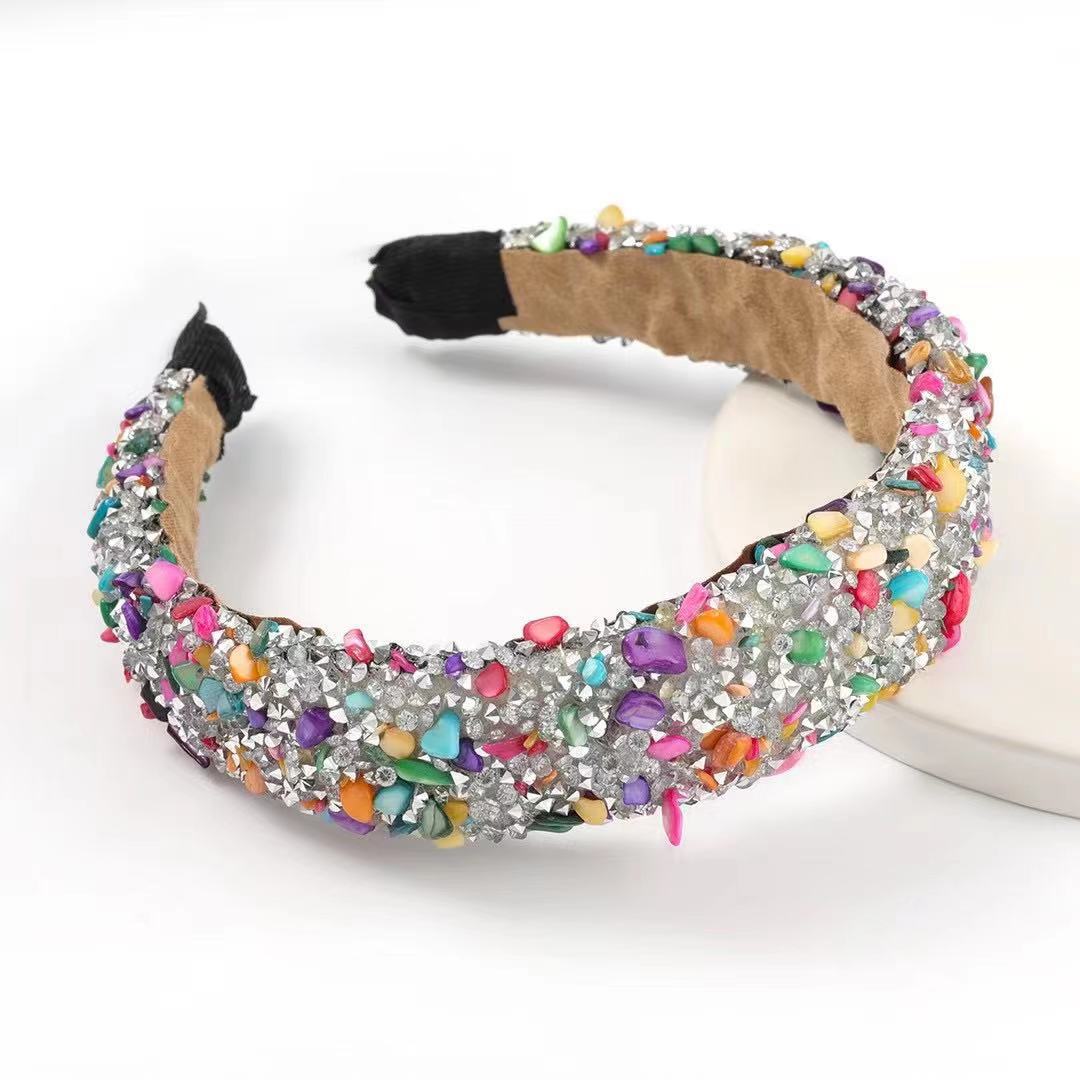 Free shipping Baroque Colorful Rhinestone Candy Headband