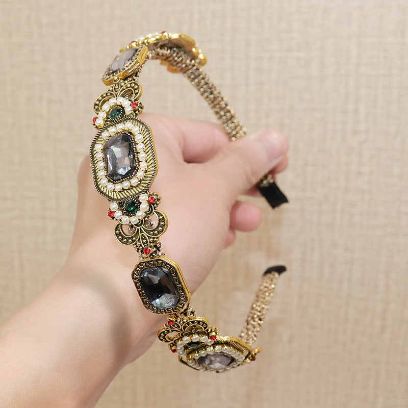 Free shipping Baroque Vintage Rhinestone Headband