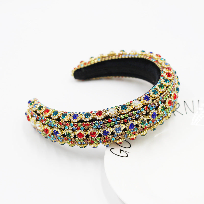 Free shipping Baroque heavy drill head hoop
