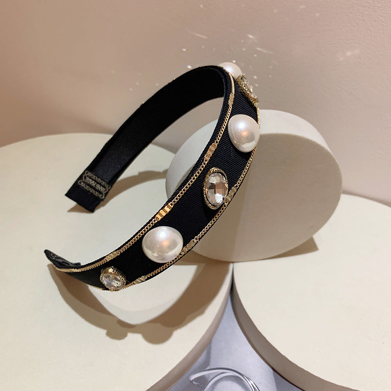 Free shipping Baroque heavy industry rhinestone head hoop