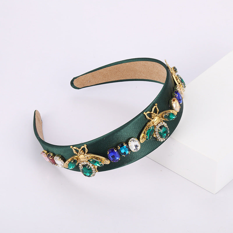 Free Shipping Vintage Baroque Rhinestone Bee Headband