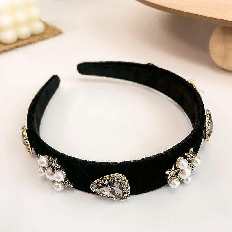 Free shipping Vintage Baroque rhinestone head hoop