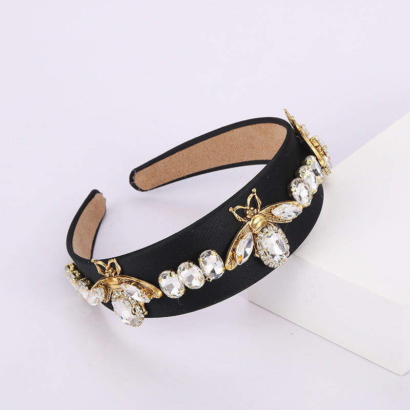 Free Shipping Vintage Baroque Rhinestone Bee Headband