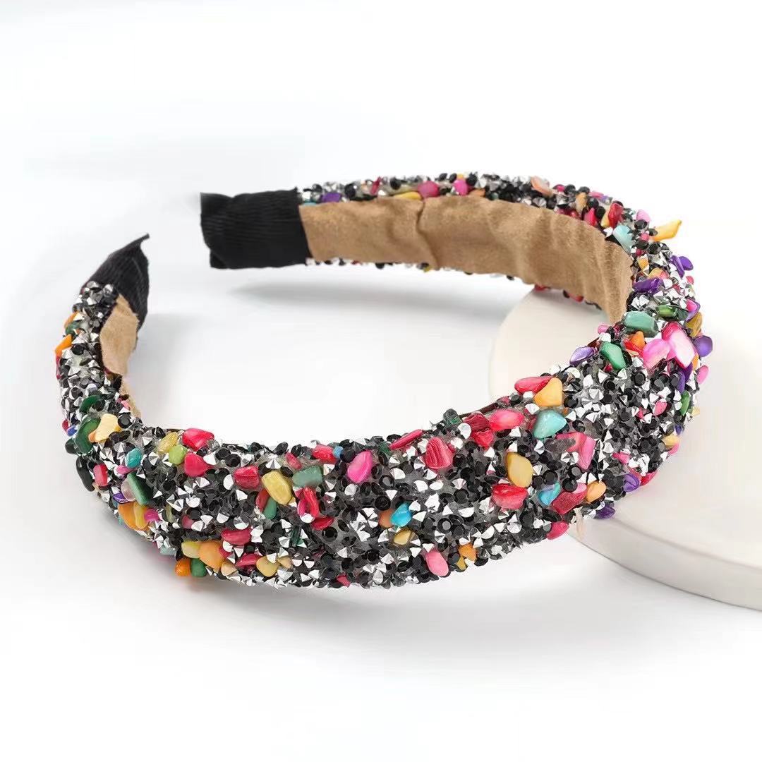 Free shipping Baroque Colorful Rhinestone Candy Headband