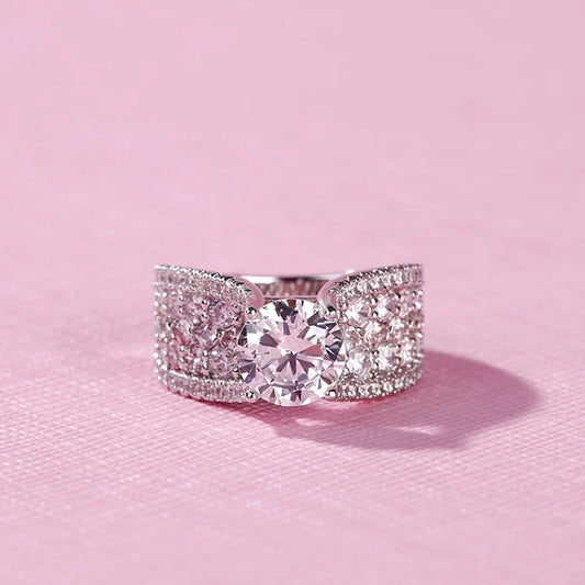 925 Sterling Silver Four-claw ring