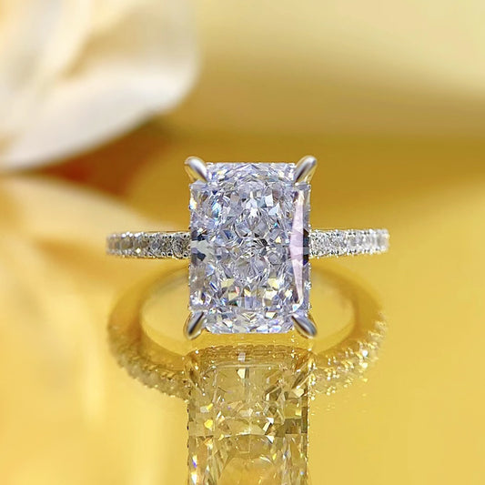 925 Sterling Silver Raydean cut sugar cube rings