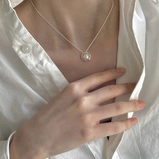 925 Sterling Silver Pearl necklace