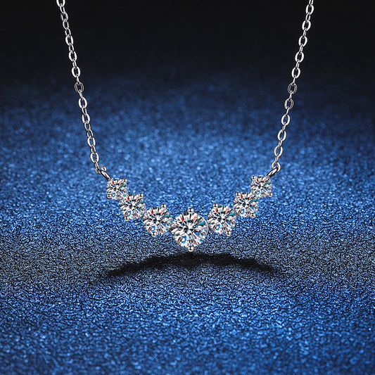 925 Sterling Silver High carbon stone necklace
