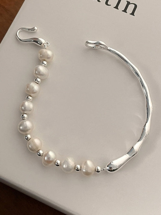 925 Sterling Silver Natural pearl bracelet