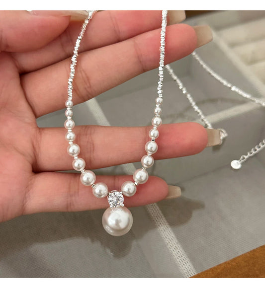925 Sterling Silver Pearl necklace