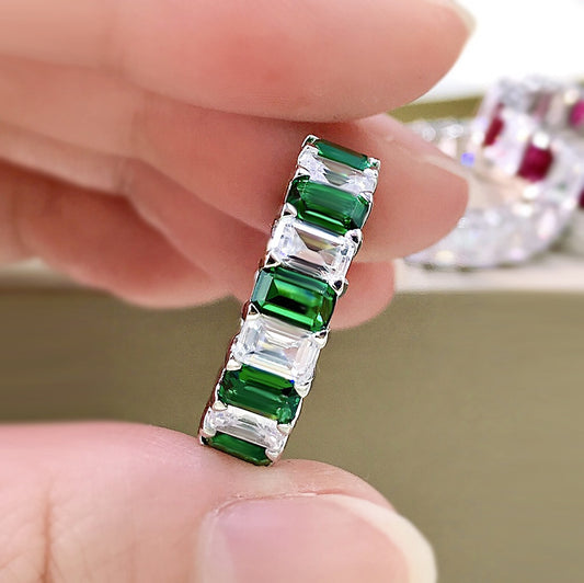 925 Sterling Silver Square round ring