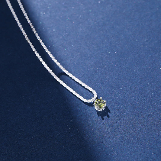 925 Sterling Silver Moissanite zircon necklace