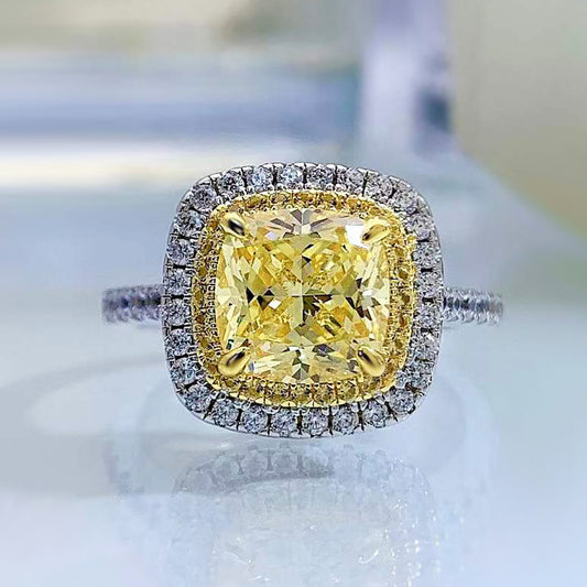925 Sterling Silver Square ring