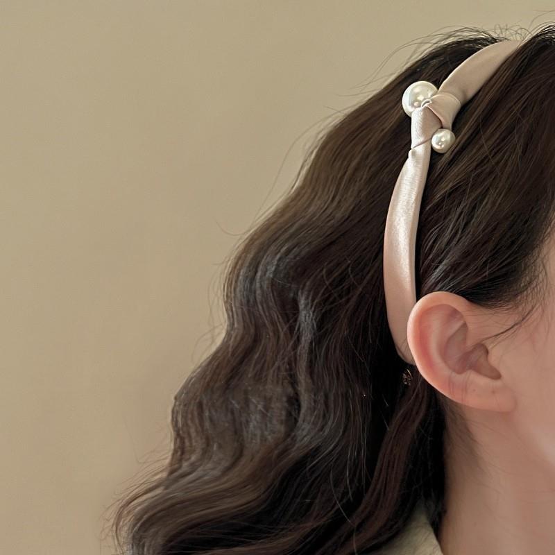 Free shipping , Vintage satin hair hoop with high sense