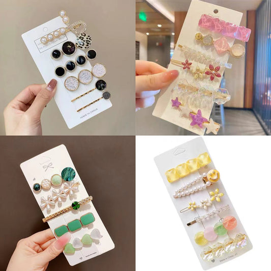 4 set（21pcs） different kinds of metal hair clips