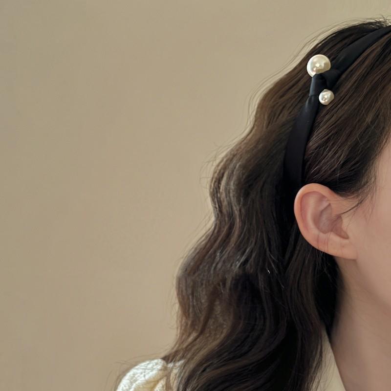 Free shipping , Vintage satin hair hoop with high sense