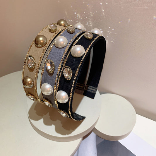 Free shipping Baroque heavy industry rhinestone head hoop