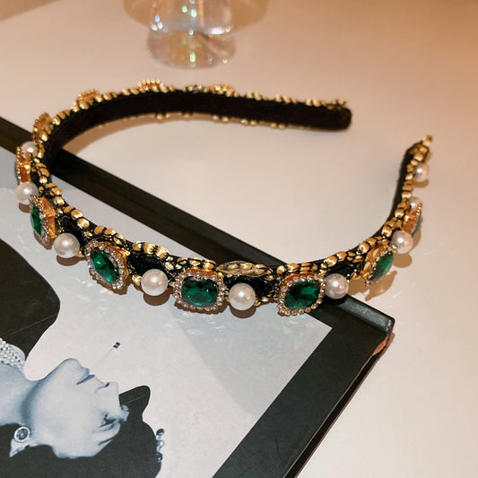 Free shipping,Simple diamond-encrusted hair hoop