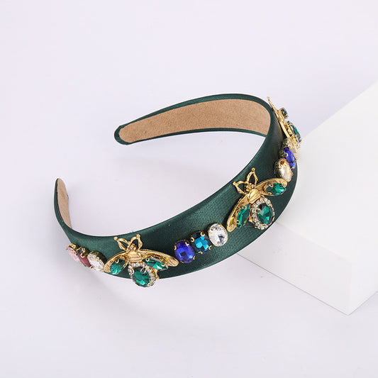 Free Shipping Vintage Baroque Rhinestone Bee Headband