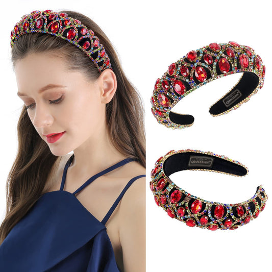 Free shipping Locke velvet handmade chain rhinestone headband