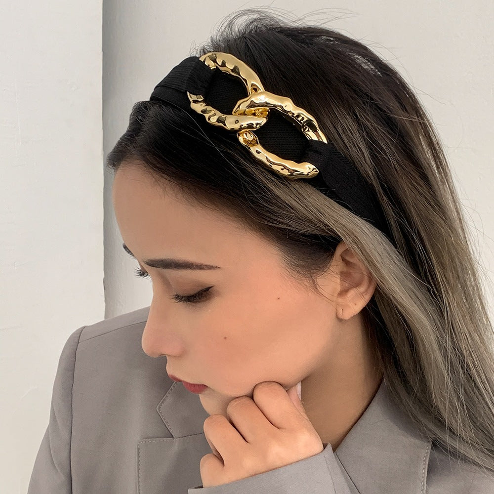 Free shipping Texture Metal Fashion Headband
