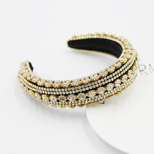 Free shipping Baroque heavy drill head hoop